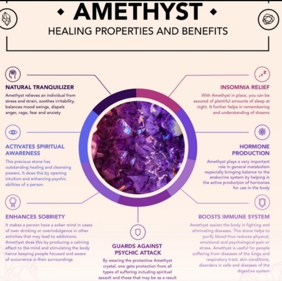 💍Amethyst Gemstone & Silver Ring, Ring Size 8💍 - Picture 15 of 16